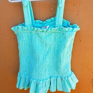 Girl's Bebe Teal Tank Top Size 10